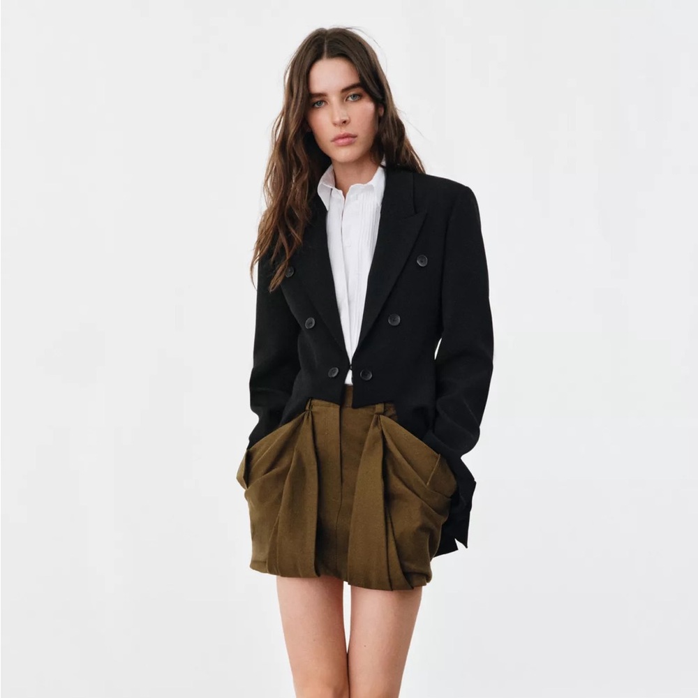 ZARA ZW COLLECTION CARGO MINI SKIRT